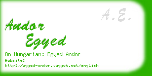 andor egyed business card